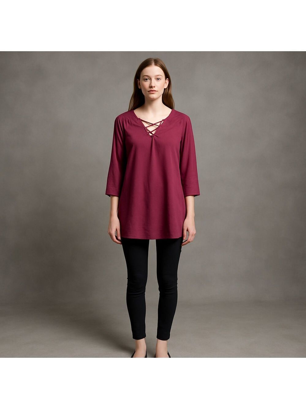Rue21 Tunic Hi Low Three Quarter Sleeve Large